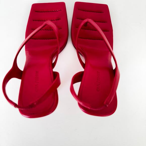 Gia Borghini x RHW Rosie Sandals Slingback Heeled Wedges Leather 36 (US6) - Picture 7 of 13